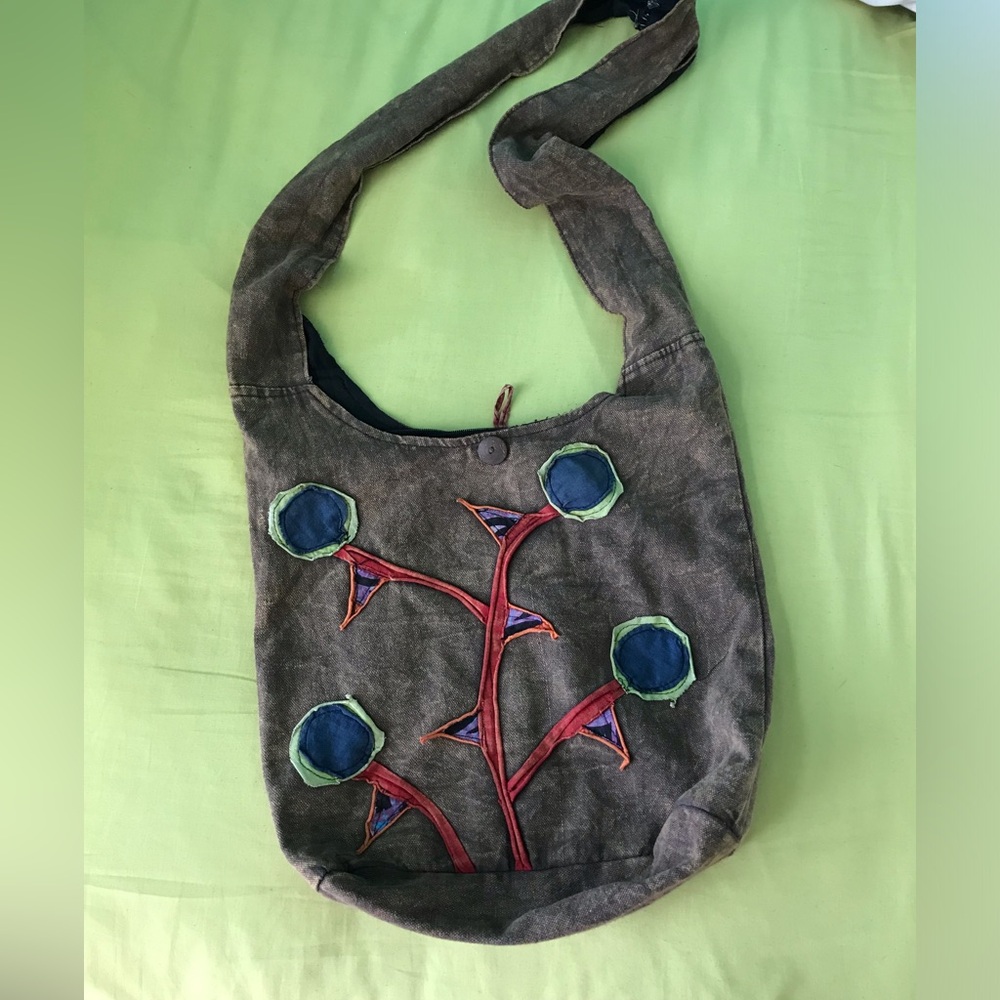 Bohemian Embroidered Farmers Market Shoulder Bag